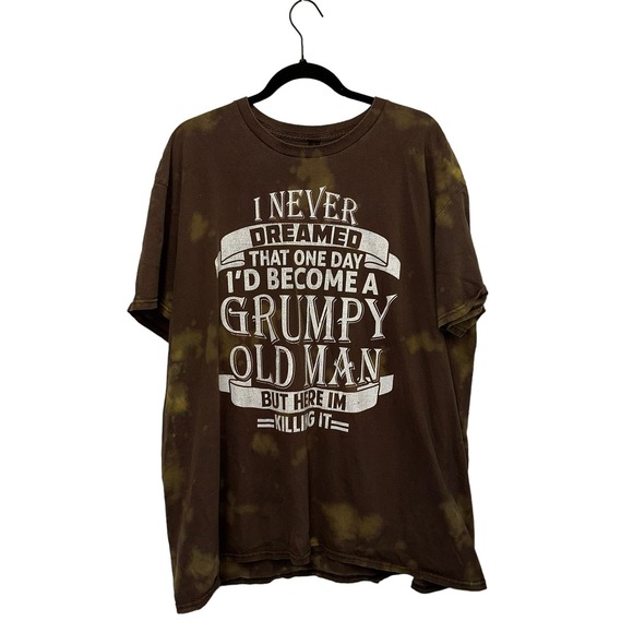 Anvil Other - Distressed Bleached Graohic Grumpy Tee Shirt